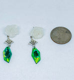 Tiny rose dangles or studs